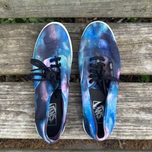 Vans Authentic Lo Pro Cosmic Galaxy Space Sneakers Blue Mens Sz 7.5 Womens Sz 9